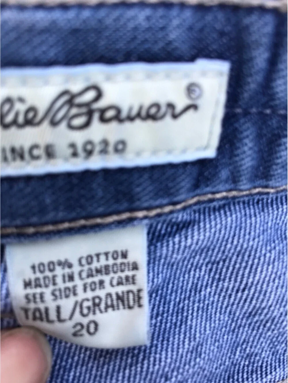 Eddie Bauer Womens 20 Tall Regula Blue Denim High Rise Jeans Medium Wash